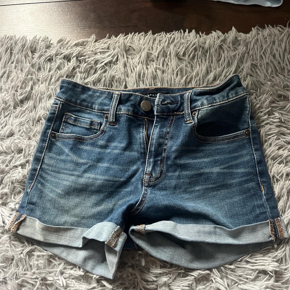Aeropostale Blue Jean Shorts with Distressed Look